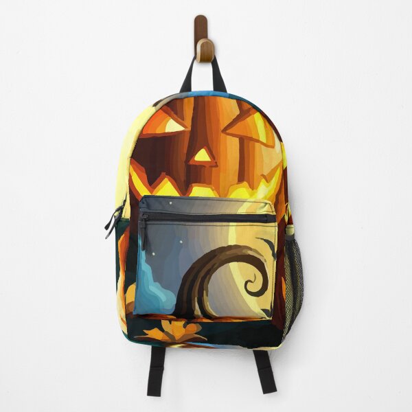 Item preview, Halloween Pumpkins in Moonlight Night Cute Spooky Autumn Landscape  designed and sold by Vicky Brago-Mitchell®.