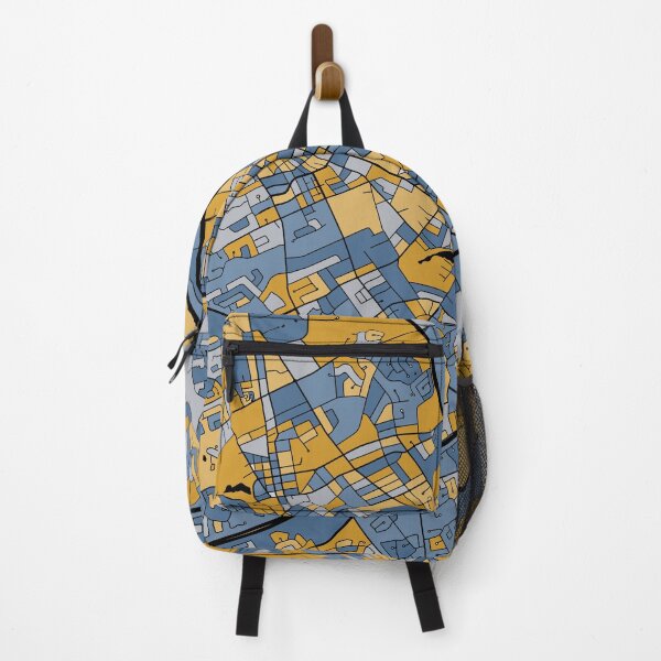 Item preview, Kitchener Map Pattern in Blue & Gold designed and sold by PatternMaps.