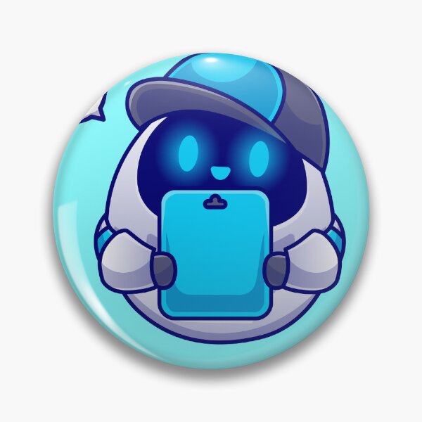 Item preview, "Robo-Productivity: Cute Robot Holding Clipboard Cartoon Vector Icon Illustration" designed and sold by hjian8219.