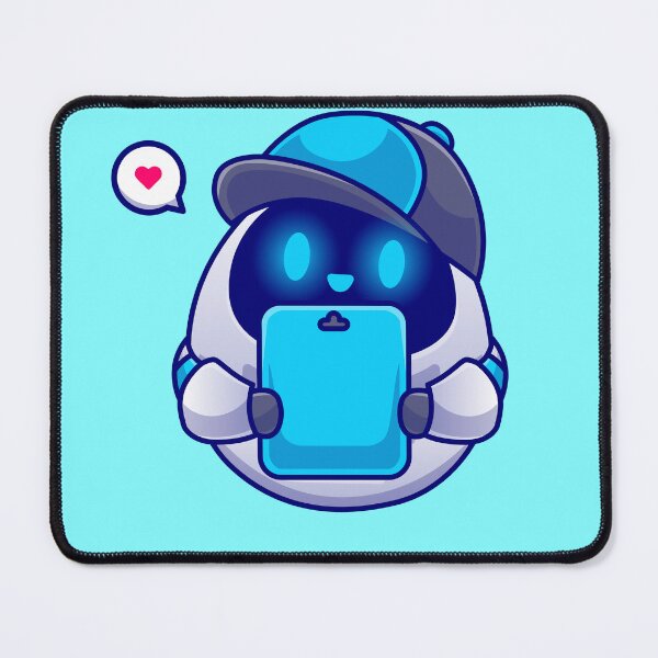 Item preview, "Robo-Productivity: Cute Robot Holding Clipboard Cartoon Vector Icon Illustration" designed and sold by hjian8219.