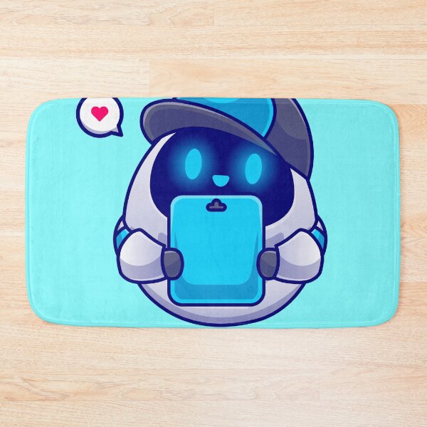 Item preview, "Robo-Productivity: Cute Robot Holding Clipboard Cartoon Vector Icon Illustration" designed and sold by hjian8219.