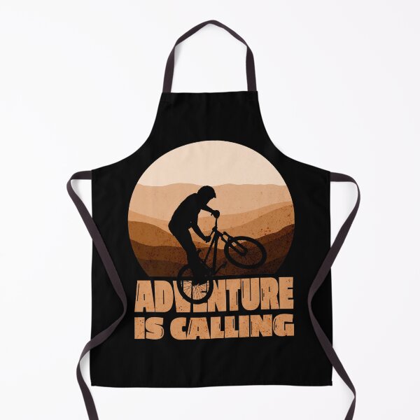 Item preview, Mountain Bike adventure is calling cyclist Trail Road vintage retro designed and sold by TNwandesignart.
