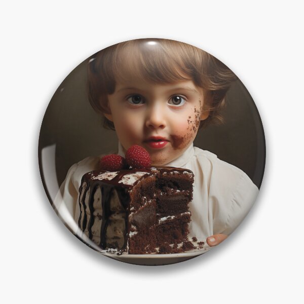 Item preview, child and chocolate cake designed and sold by d-d-deco.