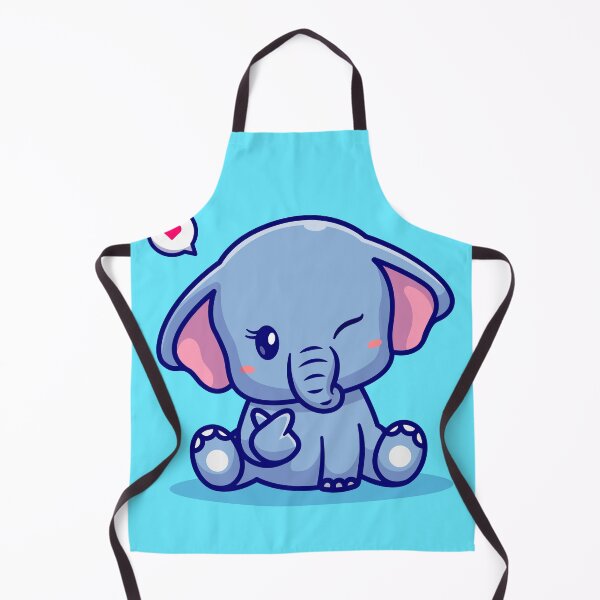 Item preview, Elephant Love: Cute Elephant with Love Sign Cartoon Vector Icon Illustration designed and sold by hjian8219.