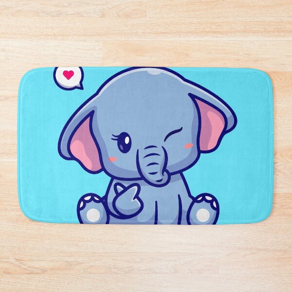 Item preview, Elephant Love: Cute Elephant with Love Sign Cartoon Vector Icon Illustration designed and sold by hjian8219.