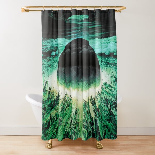 Item preview, Akira cyberpunk city explosion poster b1 green designed and sold by Neromancer.