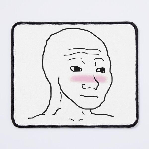 Item preview, Wojak Blushing Feels Guy Meme Shy designed and sold by CarpeDiem96.
