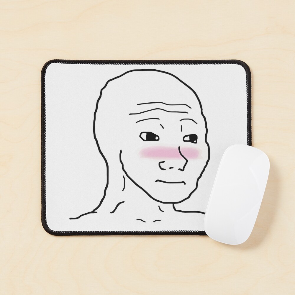 Wojak Blushing Feels Guy Meme Shy