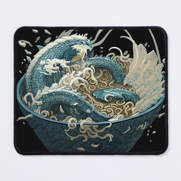 Item preview, Ramen de dragón barbudo azul y blanco designed and sold by HideTheInsanity.