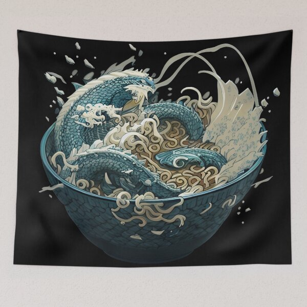 Item preview, Blue and White Bearded Dragon Ramen designed and sold by HideTheInsanity.