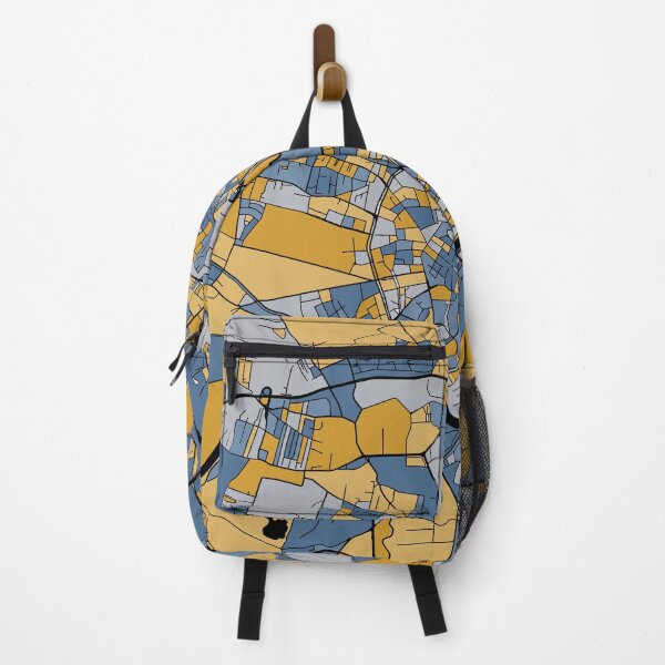 Item preview, Kraków Map Pattern in Blue & Gold designed and sold by PatternMaps.
