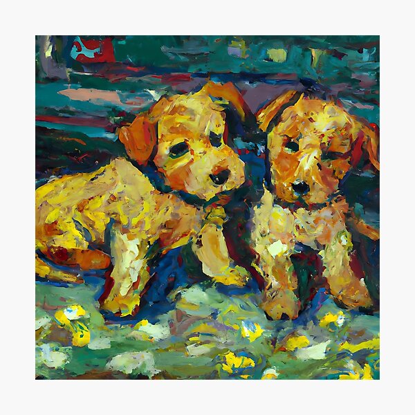 Item preview, puppies painting No: 3 designed and sold by MattOastler.