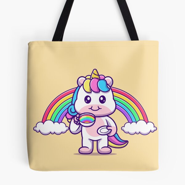 Item preview, Unicorn's Coffee Break: Cute Unicorn Enjoying Coffee with Rainbow Cartoon Vector Illustration designed and sold by hjian8219.