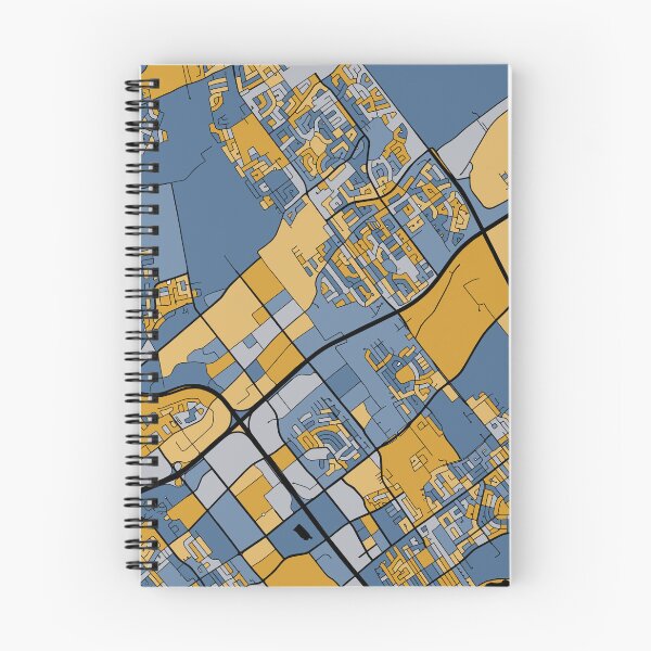 Item preview, Laval Map Pattern in Blue & Gold designed and sold by PatternMaps.