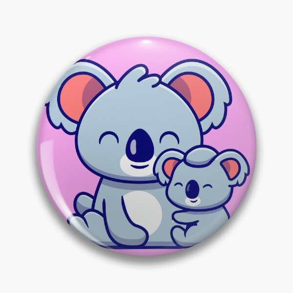 Item preview, Koala Love: Cute Koala Mother with Baby Koala Cartoon Vector Icon Illustration designed and sold by hjian8219.