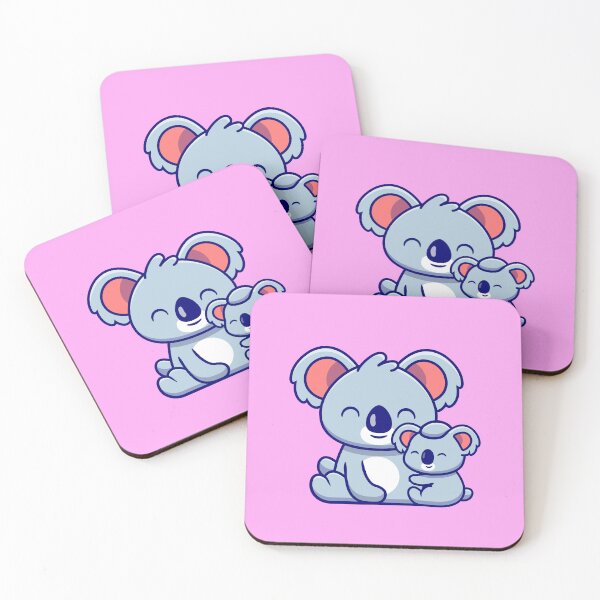 Item preview, Koala Love: Cute Koala Mother with Baby Koala Cartoon Vector Icon Illustration designed and sold by hjian8219.