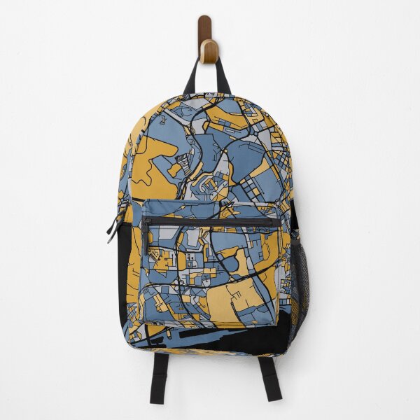 Item preview, Lisbon Map Pattern in Blue & Gold designed and sold by PatternMaps.