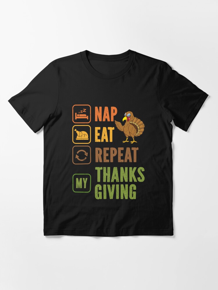 Cowboys Turkey Nap Repeat Thanksgiving Football T-Shirt