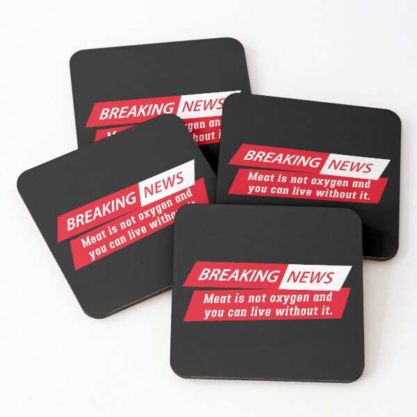 Item preview, Breaking News Meat Is Not Oxygen - Funny Vegan designed and sold by humnoo.