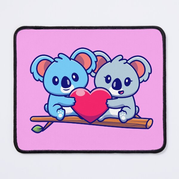 Item preview, "Koala Lovebirds: Cute Koala Couple Holding Heart on Tree Cartoon Icon Illustration" designed and sold by hjian8219.