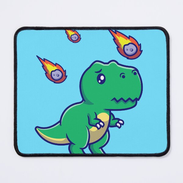 Item preview, Dino Desolation: Cute Dinosaur Sad with Meteor Cartoon Vector Icon Illustration designed and sold by hjian8219.