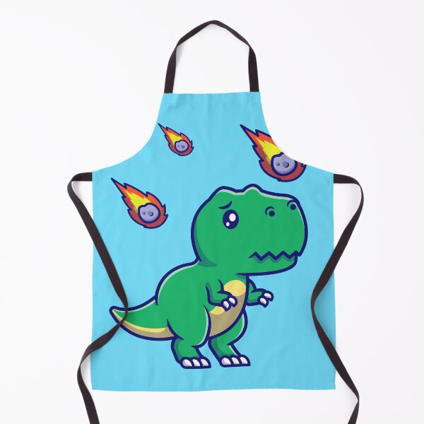 Item preview, Dino Desolation: Cute Dinosaur Sad with Meteor Cartoon Vector Icon Illustration designed and sold by hjian8219.