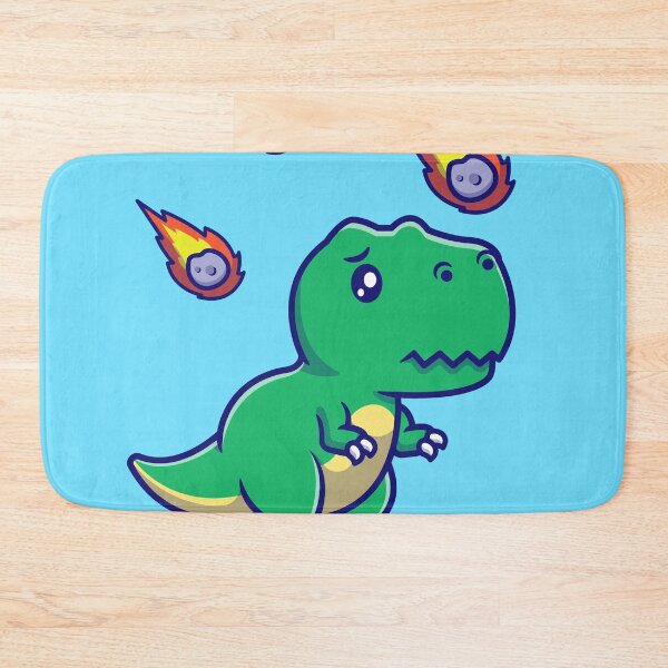 Item preview, Dino Desolation: Cute Dinosaur Sad with Meteor Cartoon Vector Icon Illustration designed and sold by hjian8219.