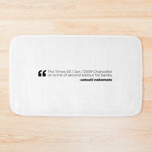 Item preview, Satoshi Nakamoto Genesis Block message designed and sold by WhitepaperStyle.