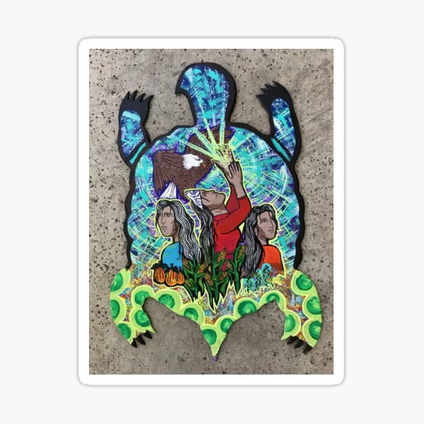 Tie Cross Turtle Sticker