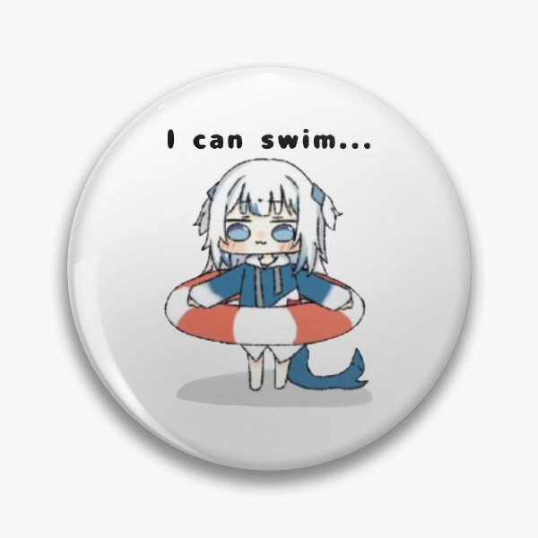 Item preview, Gawr Gura can swim designed and sold by eckstromvan.