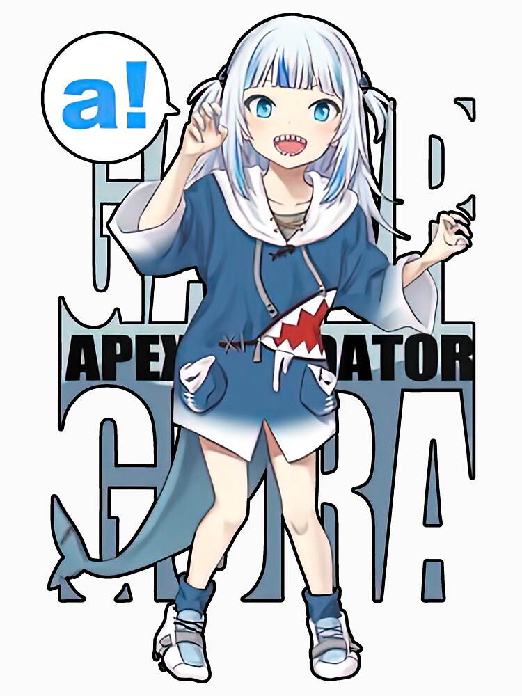 Gawr Gura Kaos Tshirt Anime