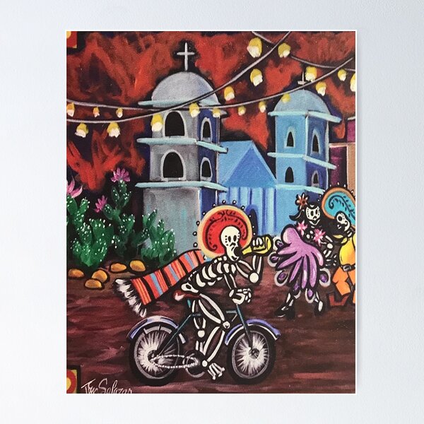 Item preview, Bicycle Day of the Dead designed and sold by TinaSalazar.