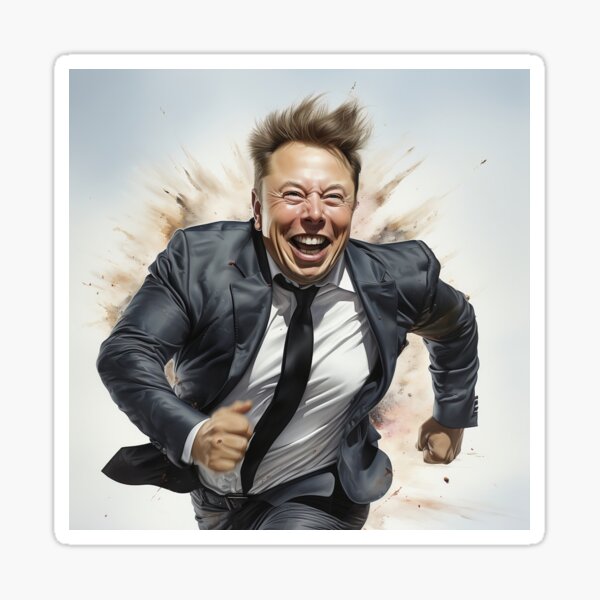Elon Musk Freerunning Sticker