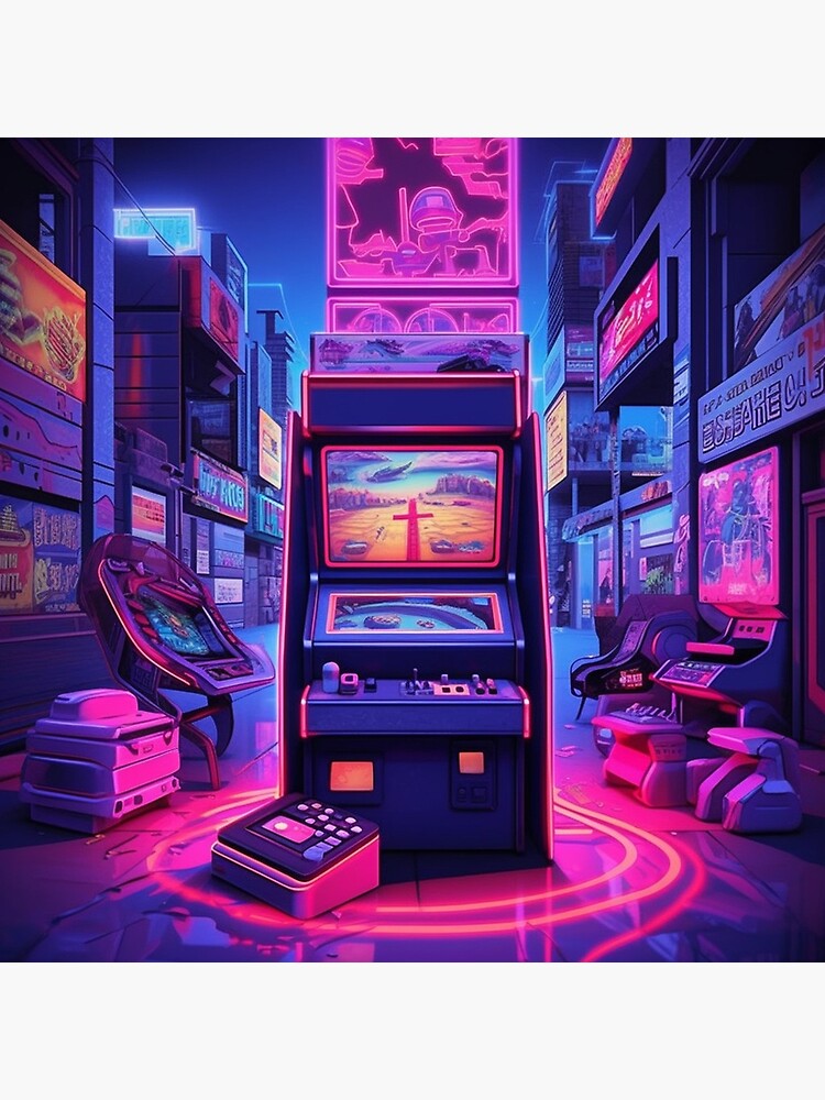 New Retro Arcade Desktop Background