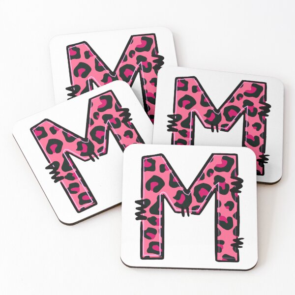 Item preview, Letra M "Leopardo Rosa" designed and sold by SchokoGoth.