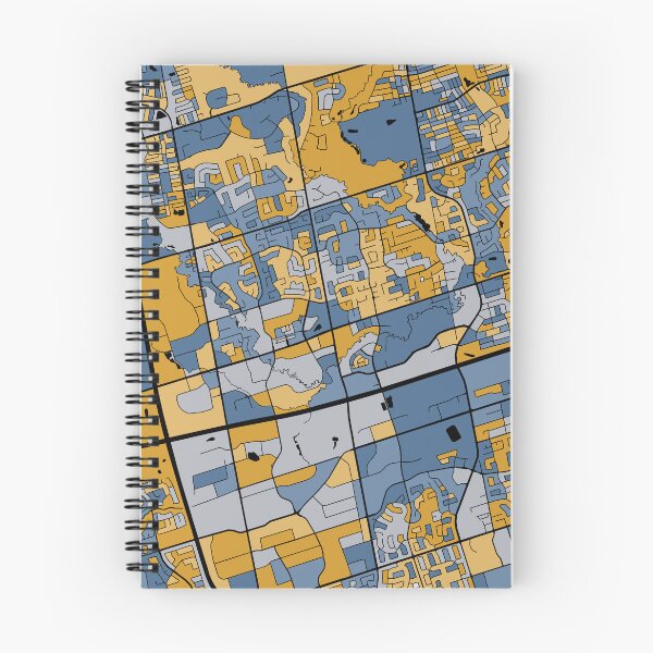 Item preview, Markham Map Pattern in Blue & Gold designed and sold by PatternMaps.