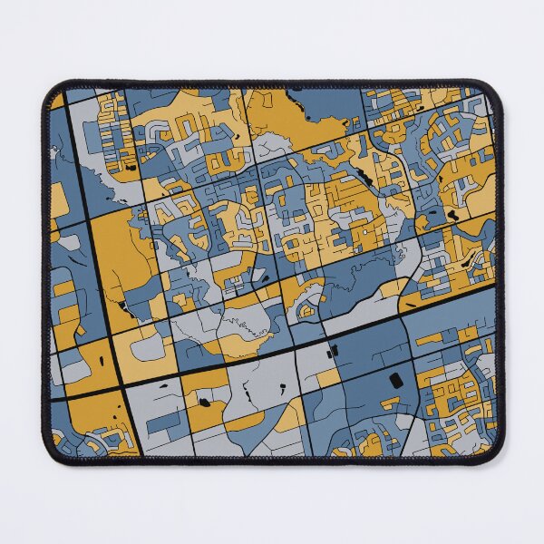 Item preview, Markham Map Pattern in Blue & Gold designed and sold by PatternMaps.