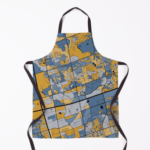 Item preview, Markham Map Pattern in Blue & Gold designed and sold by PatternMaps.