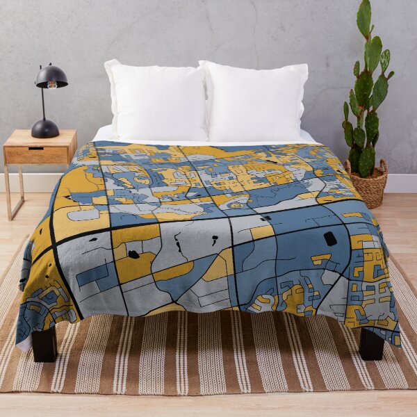 Item preview, Markham Map Pattern in Blue & Gold designed and sold by PatternMaps.