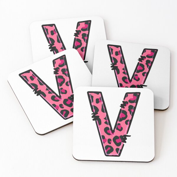 Item preview, Letter V "Pink Leopard" designed and sold by SchokoGoth.