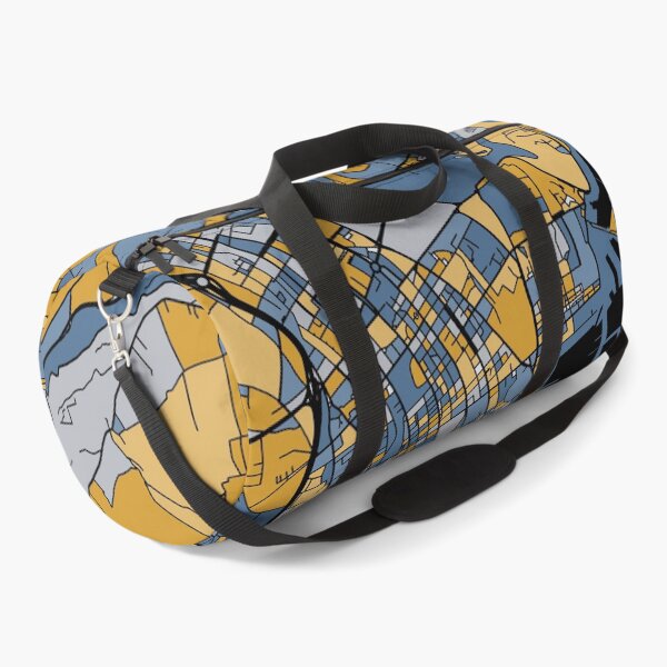 Item preview, Palermo Map Pattern in Blue & Gold designed and sold by PatternMaps.