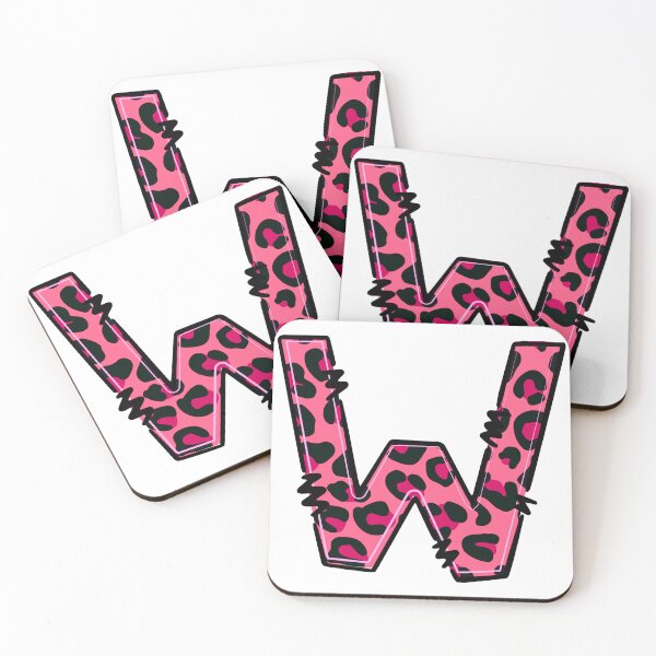 Item preview, Letter W "Pink Leopard" designed and sold by SchokoGoth.