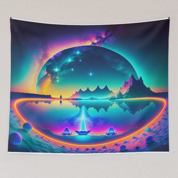 Item preview, Colorful Intergalactic Cosmic Beach Paradise designed and sold by Lisa Pearlman.