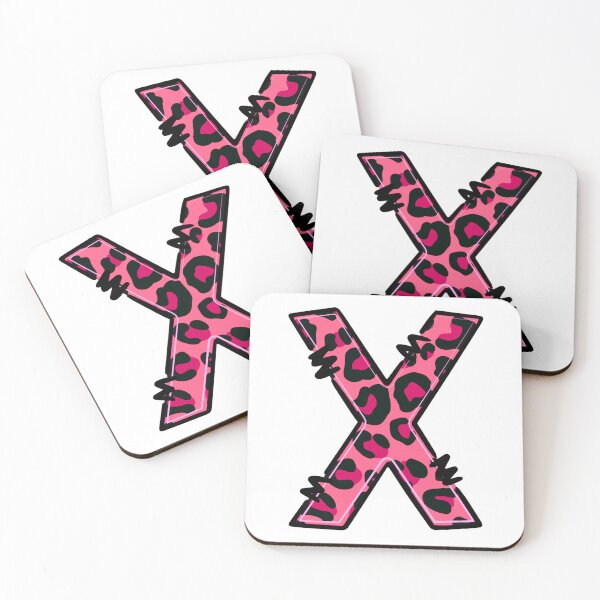 Item preview, Letter X "Pink Leopard" designed and sold by SchokoGoth.