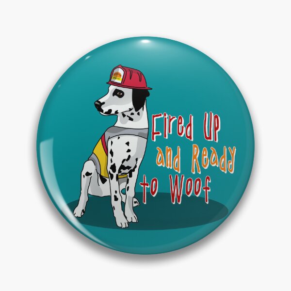 Item preview, Fire Dog Spotty: Fired Up and Ready to Woof designed and sold by Fun Funky Designs.