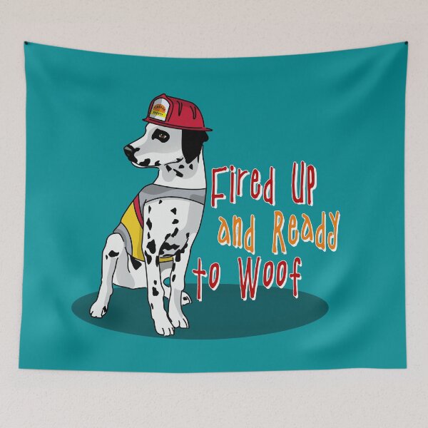 Item preview, Fire Dog Spotty: Fired Up and Ready to Woof designed and sold by Fun Funky Designs.