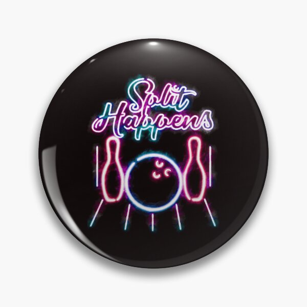 Item preview, Bowling Shirts - Funny Retro Neon Vintage Style Split Happens designed and sold by KARLISWENS.
