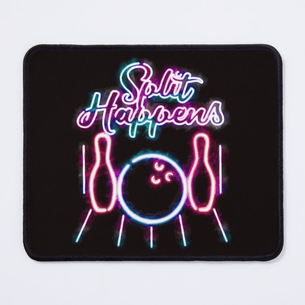 Item preview, Bowling Shirts - Funny Retro Neon Vintage Style Split Happens designed and sold by KARLISWENS.