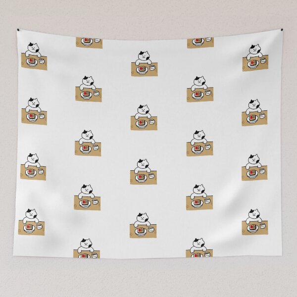 Item preview, a cat with breakfast designed and sold by superbaechoo.