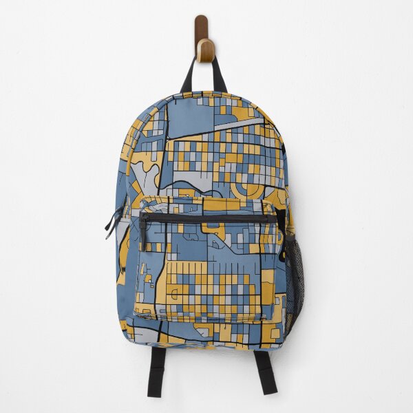 Item preview, Regina Map Pattern in Blue & Gold designed and sold by PatternMaps.